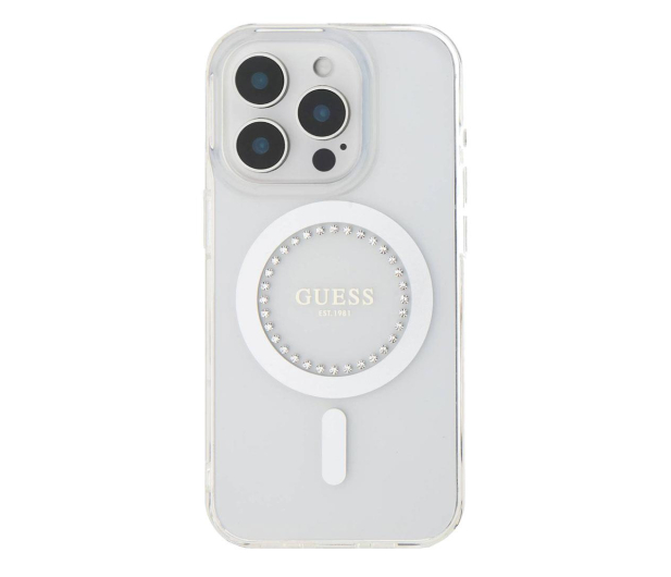 Guess IML Rhinestones do iPhone 16 Pro Max biały - 1278298 - zdjęcie